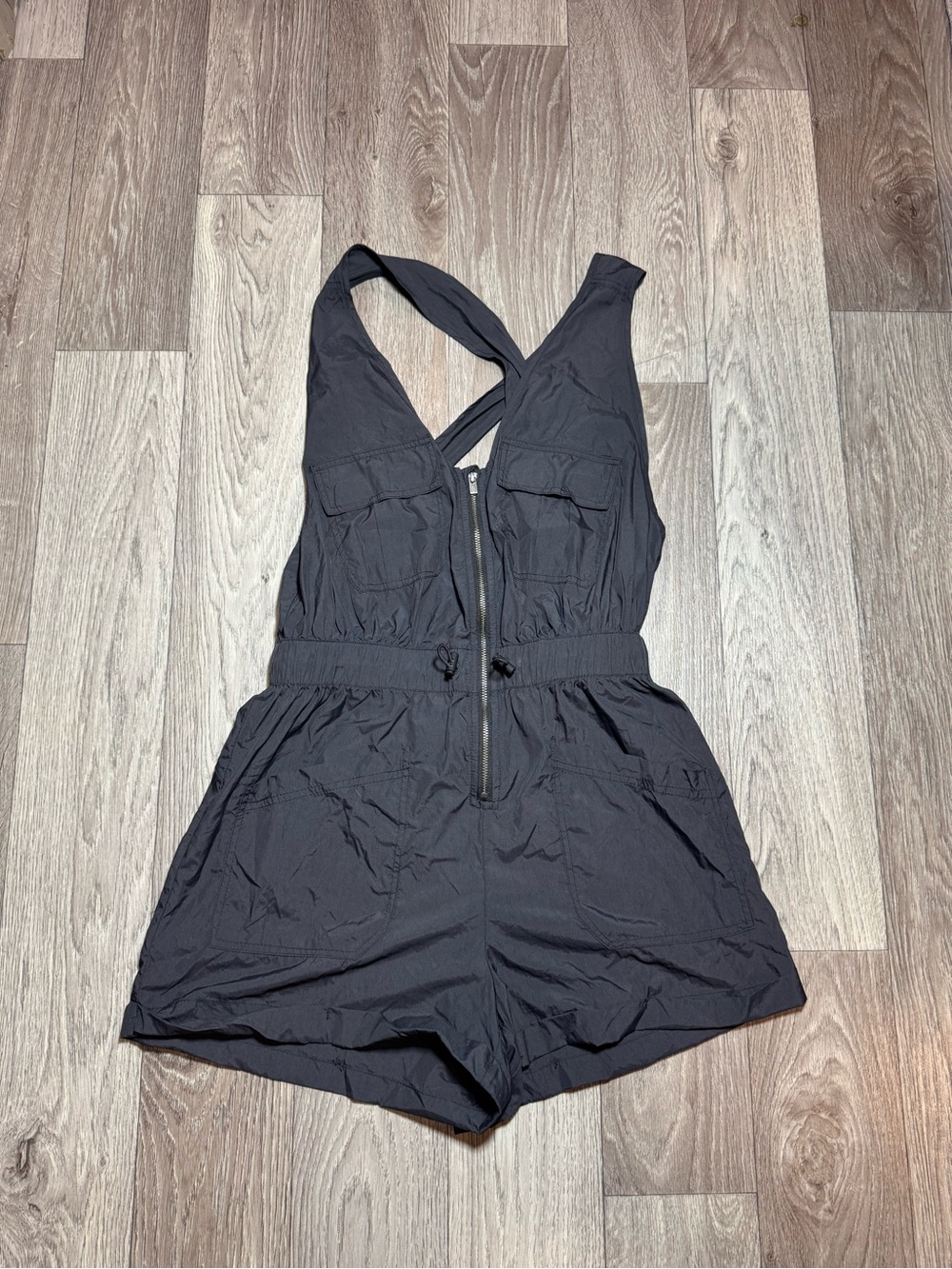 Free People Movement Extra Small Adult Black Back On Trek Shortsie V Neck Womens
